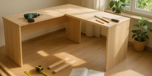 Eckschreibtisch selber bauen: Anleitung & Tipps