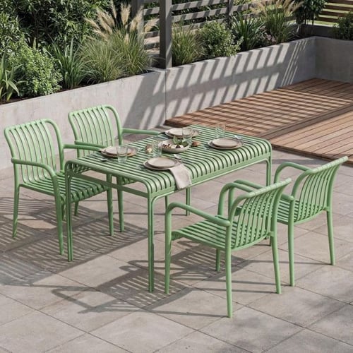 Rechteckiger Gartentisch aus Metall Malio von di volio im test