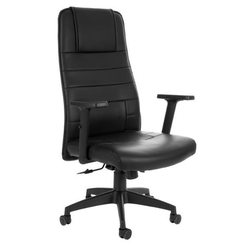 Schwarzer Chefsessel von di volio mit Fußstütze in modernem Büro im Test