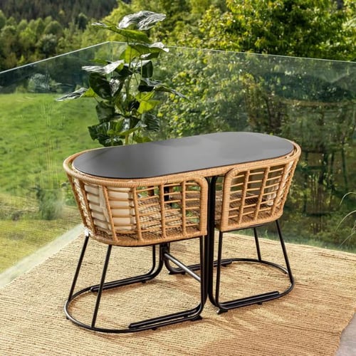 Modernes Polyrattan Gartenmöbel-Set von di volio für einen kleinen Garten