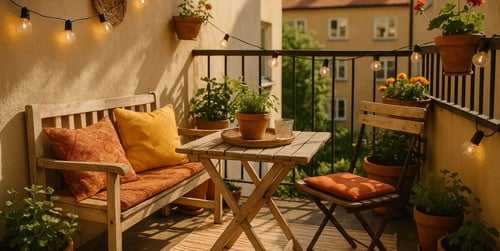 Balkon günstig verschönern: Ideen für wenig Geld