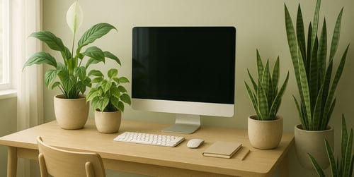Grün auf dem Schreibtisch: Pflanzen, die Ihr Homeoffice aufwerten