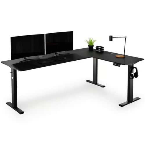 Elektrisch höhenverstellbarer Eckschreibtisch Trani von di volio