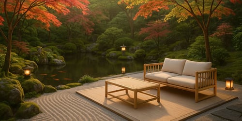 Japanischer Garten mit stilvoller Sitzecke gestalten