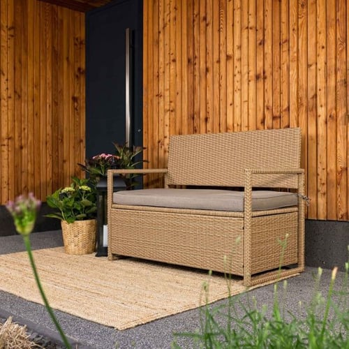di volio Bequeme Gartenbank wetterfest Test: Modell mit Stauraum Verbana