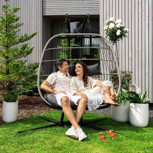 di volio Doppel Hängesessel für romantischen Garten gestalten