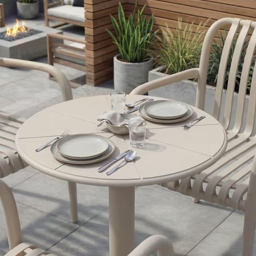Runder Gartentisch aus Kunststoff Dego von di volio im test