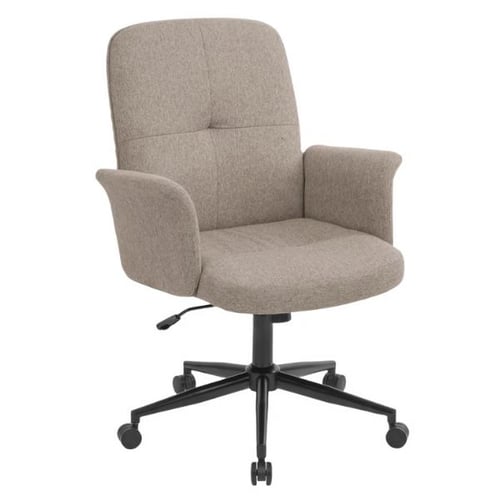 Grauer Chefsessel Parmo von di volio mit Stoffbezug und Armlehnen im Test