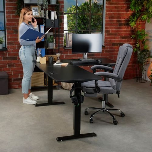 eckschreibtisch von di volio im schwarz