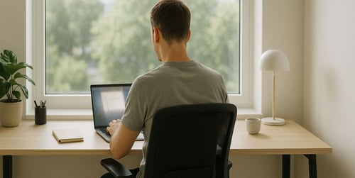 Schreibtisch vor dem Fenster platzieren: Vorteile, Nachteile & Tipps