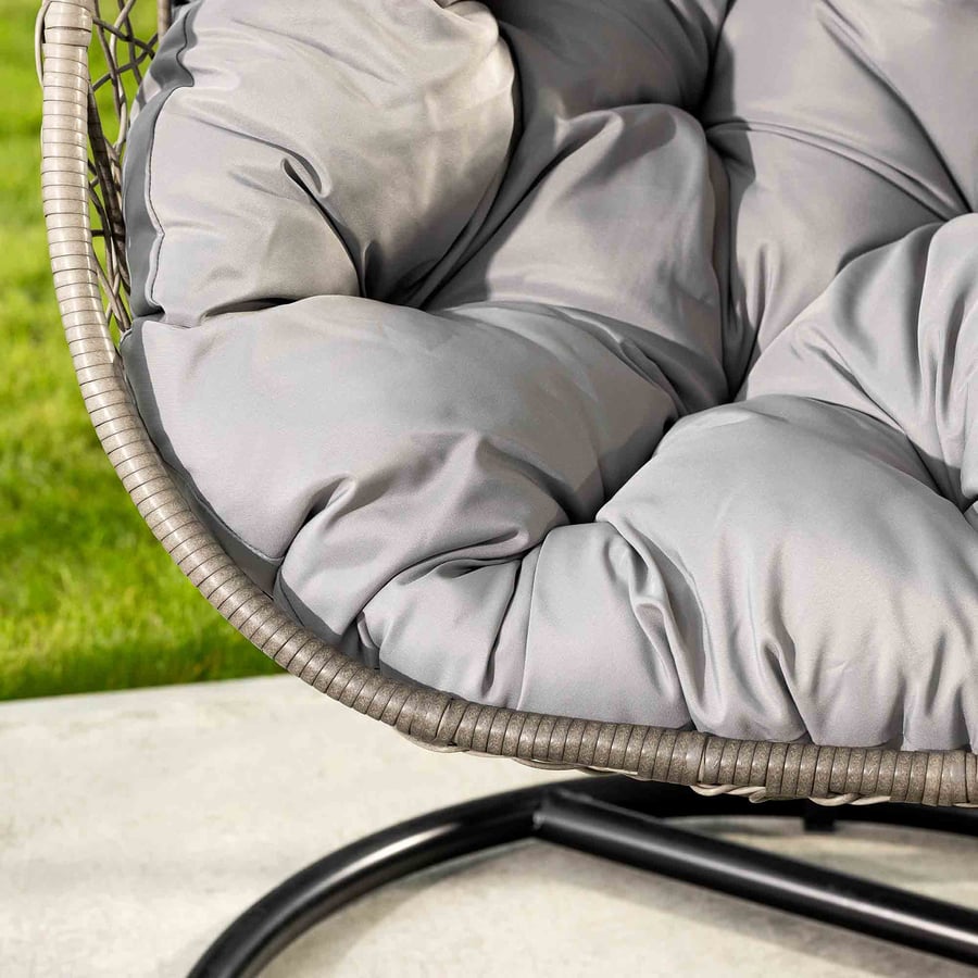 Hängesessel BACOLI Schwarz/Grau - 3