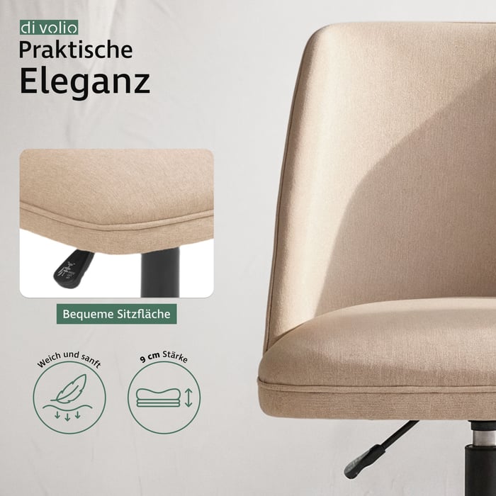 Bürostuhl Fano beige-Eleganz in praktischer Form