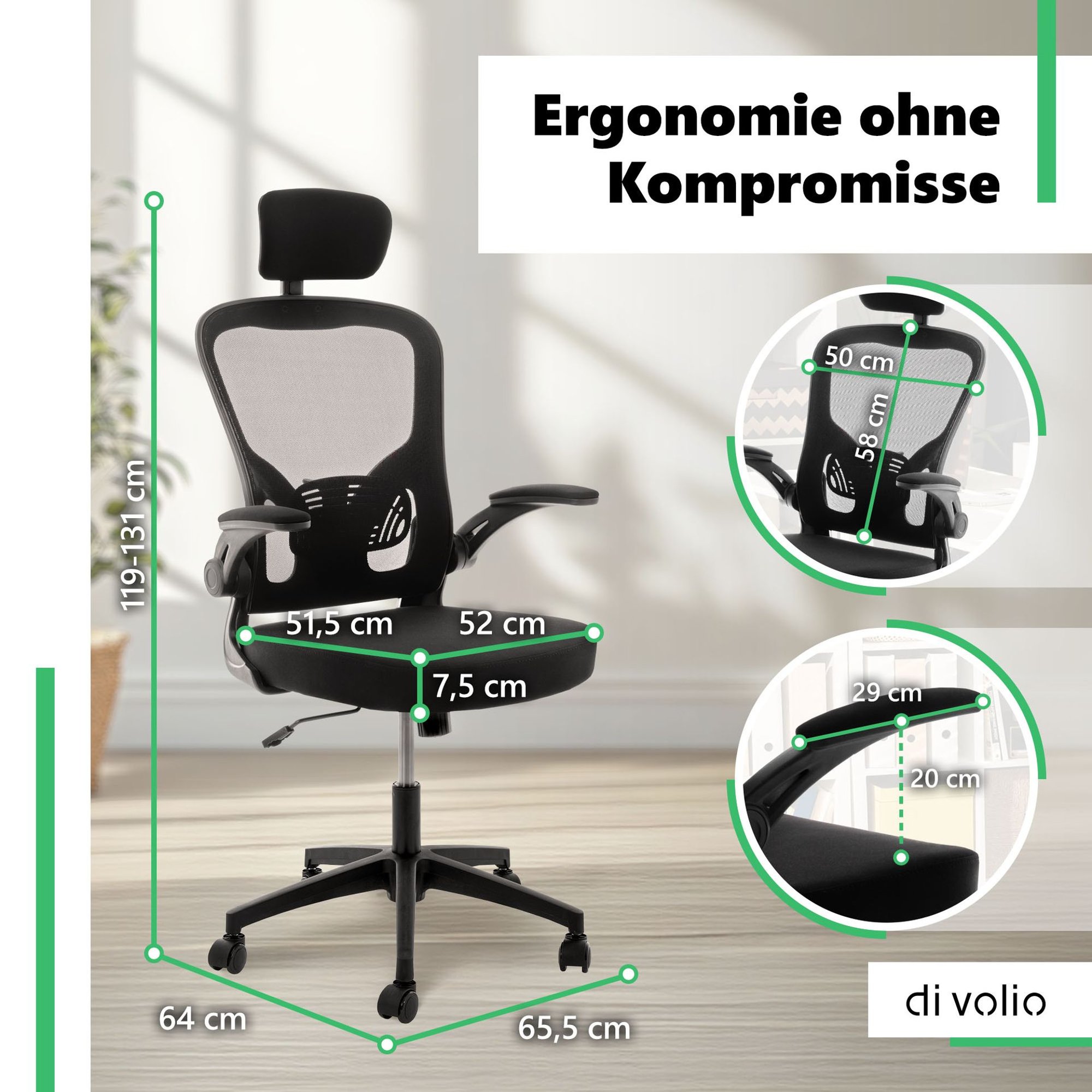Durchdachte Abmessungen für Ihren Sitzkomfort!