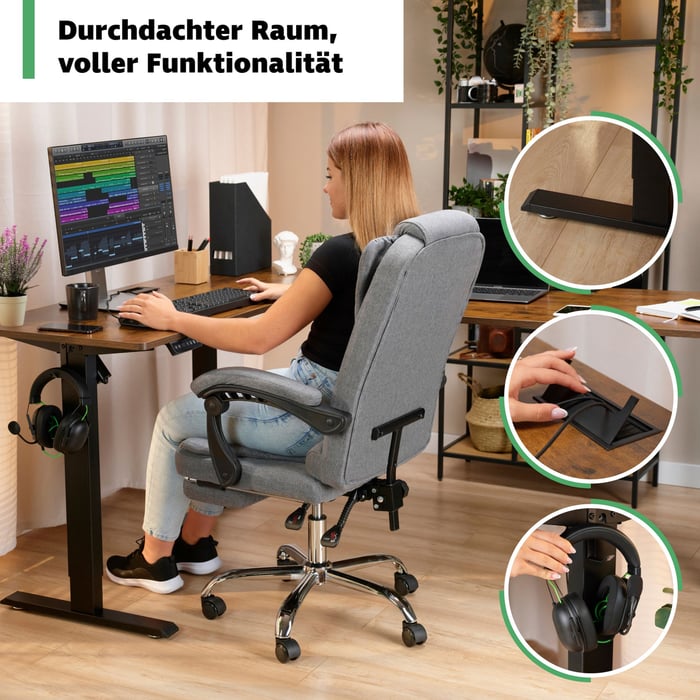 Höhenverstellung der Tischplatte