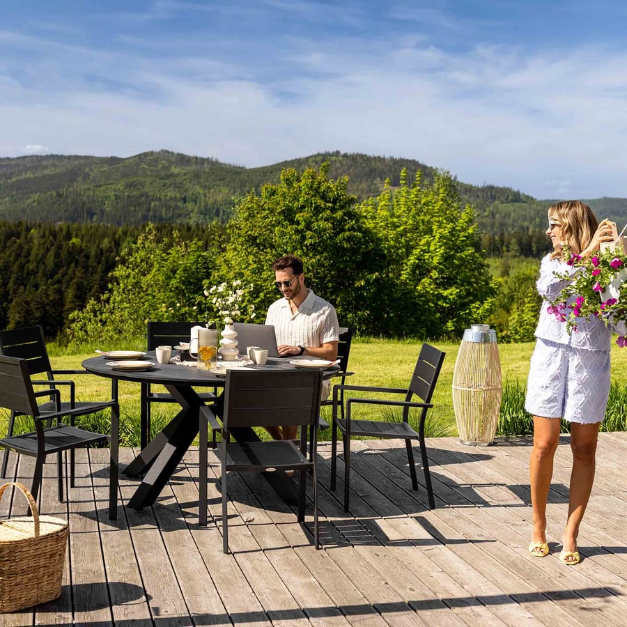 Zestaw mebli Osimo 6+1 - round - 2