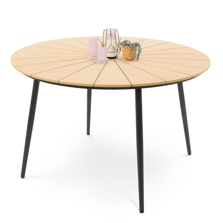 Gartentisch rund 120 cm Palermo Beige divolio