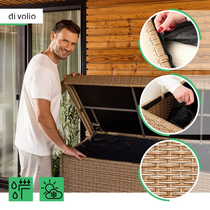 Praktische Plane im Inneren der Auflagenbox&nbsp;