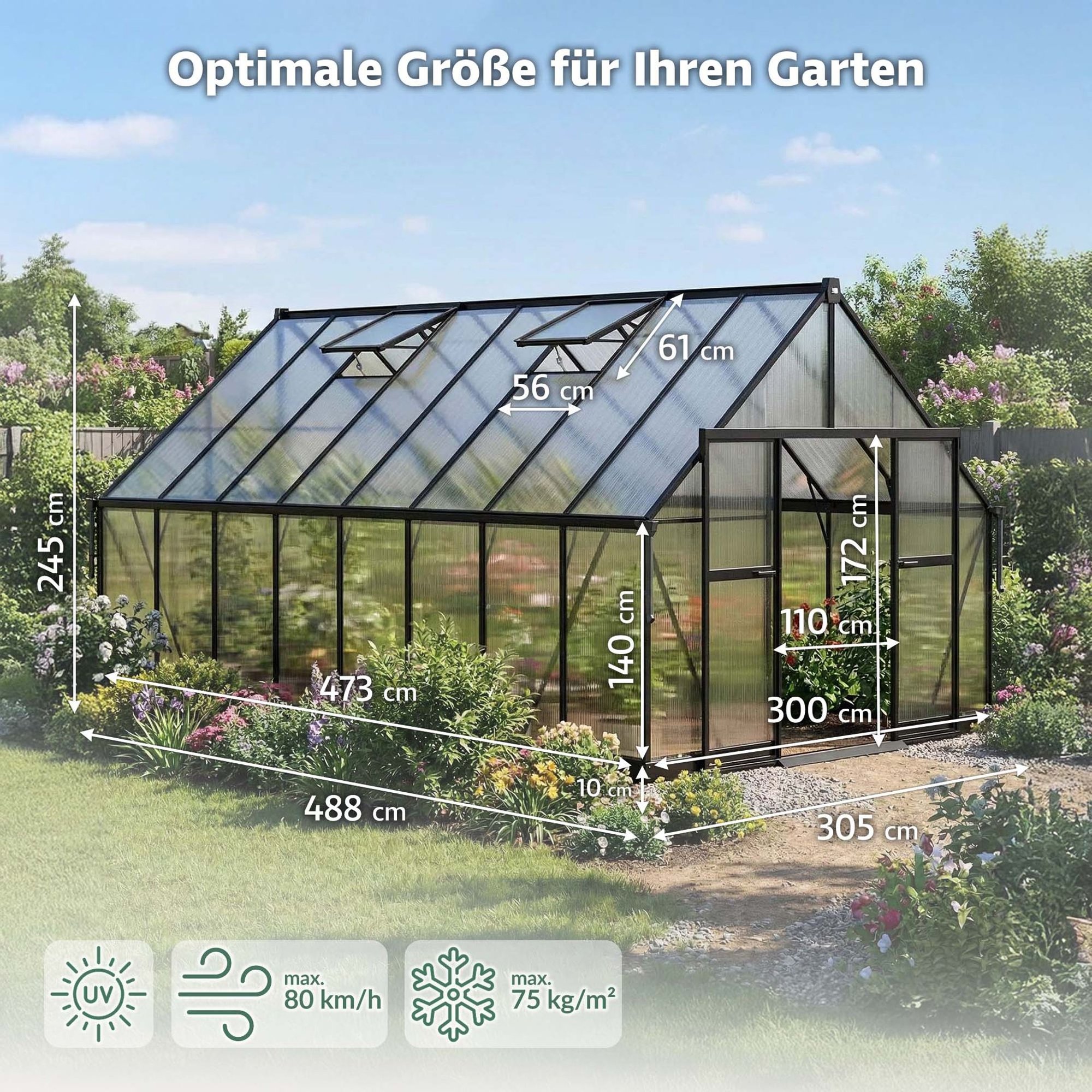 Raum, der Freiheit beim Anbau bietet