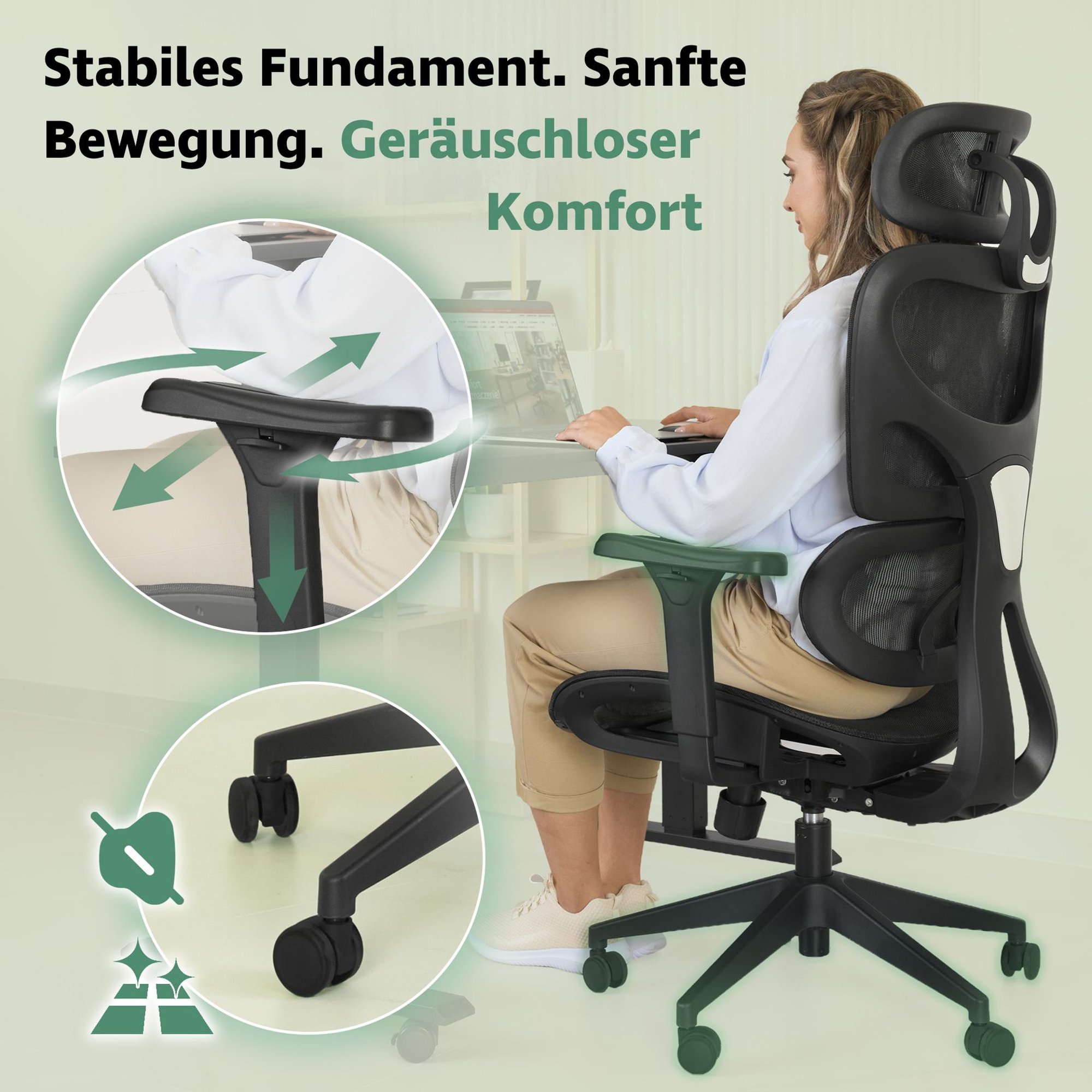 Bewegliche 4D-Armlehnen