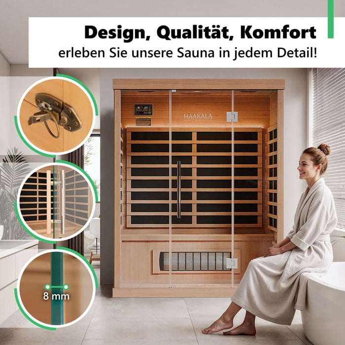 Infrarotkabine Kuhmo III – reichhaltige Ausstattung