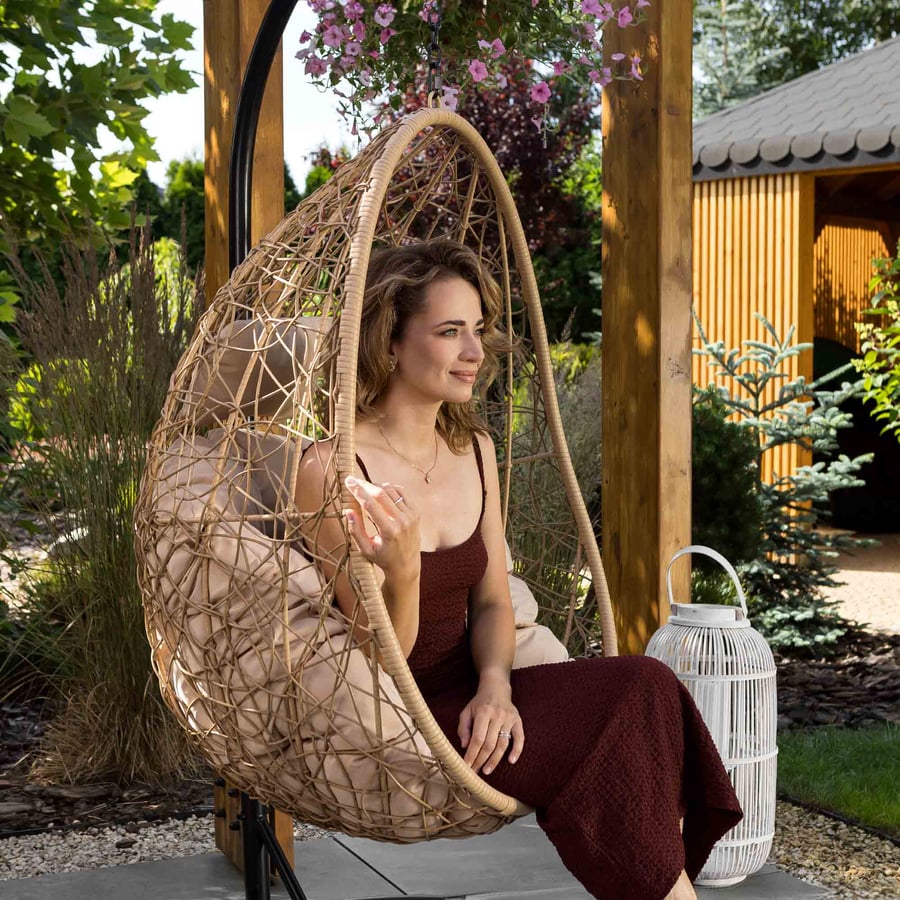 Hängesessel BACOLI Schwarz/Grau - 3