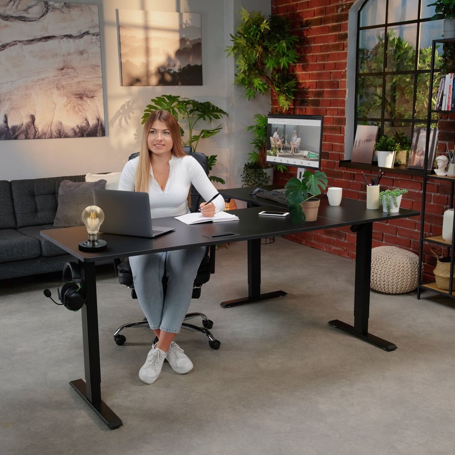 Biurko narożne regulowane lewos - 8