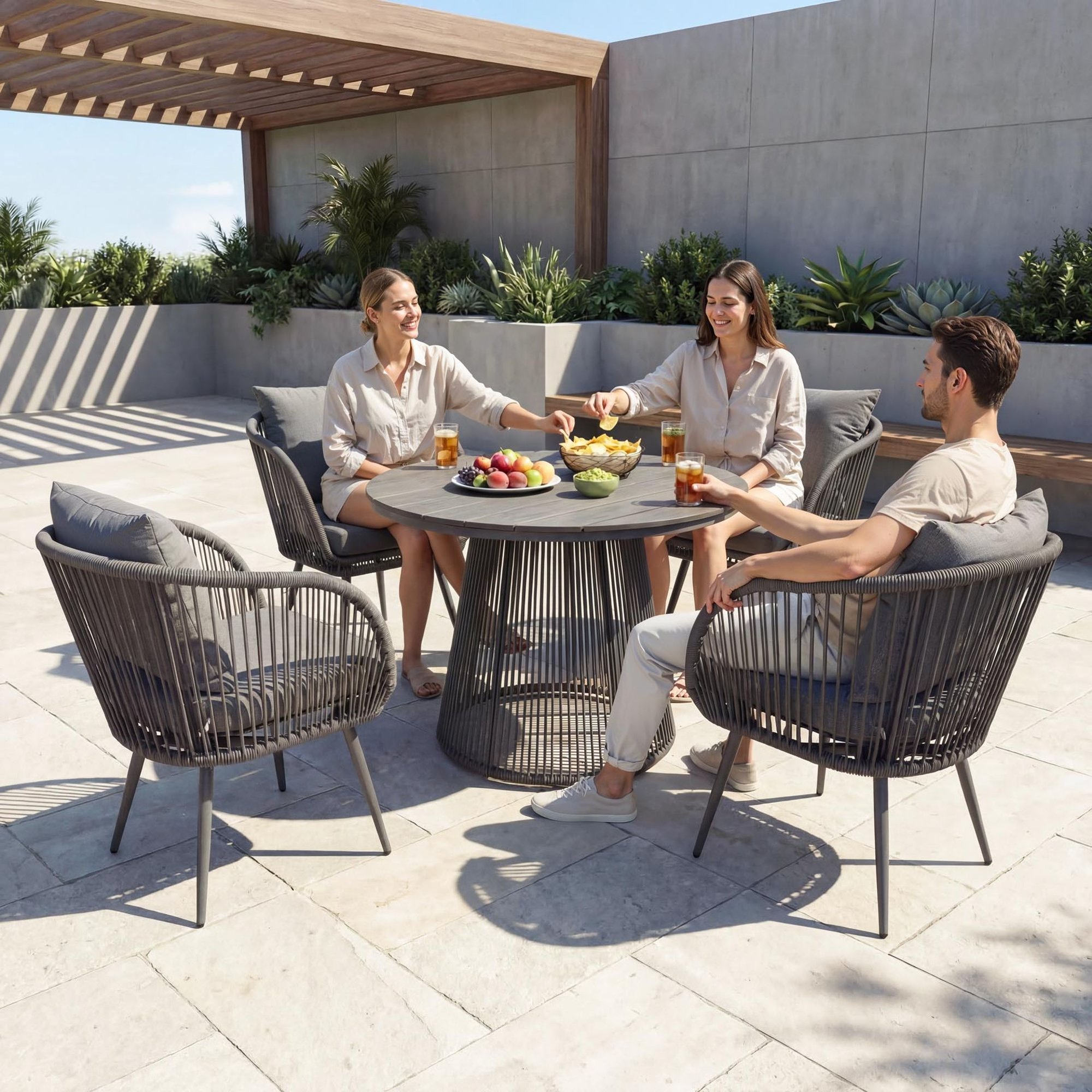 Komfortable Sessel aus Polyrattan