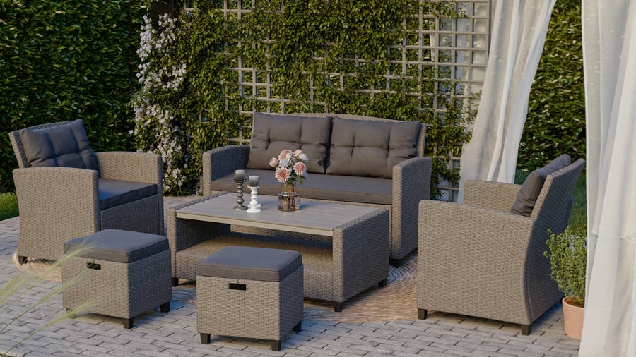 Gartenmöbelset FIRENZE Beige/He - 2