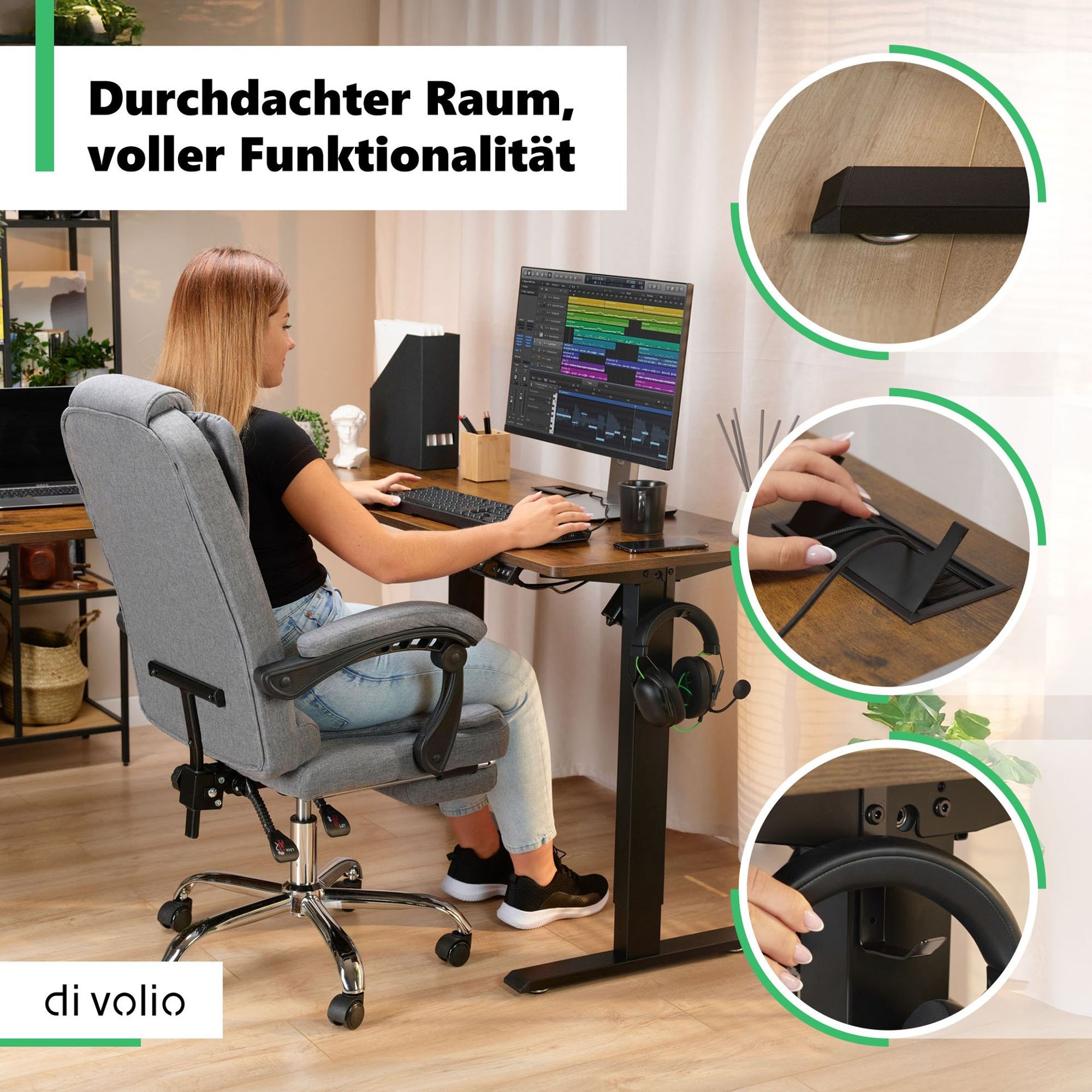 Gut durchdachter Arbeitsbereich