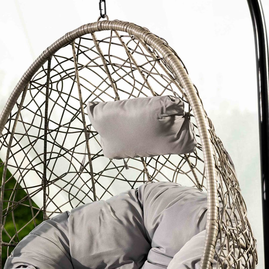 Hängesessel BACOLI Schwarz/Grau - 4