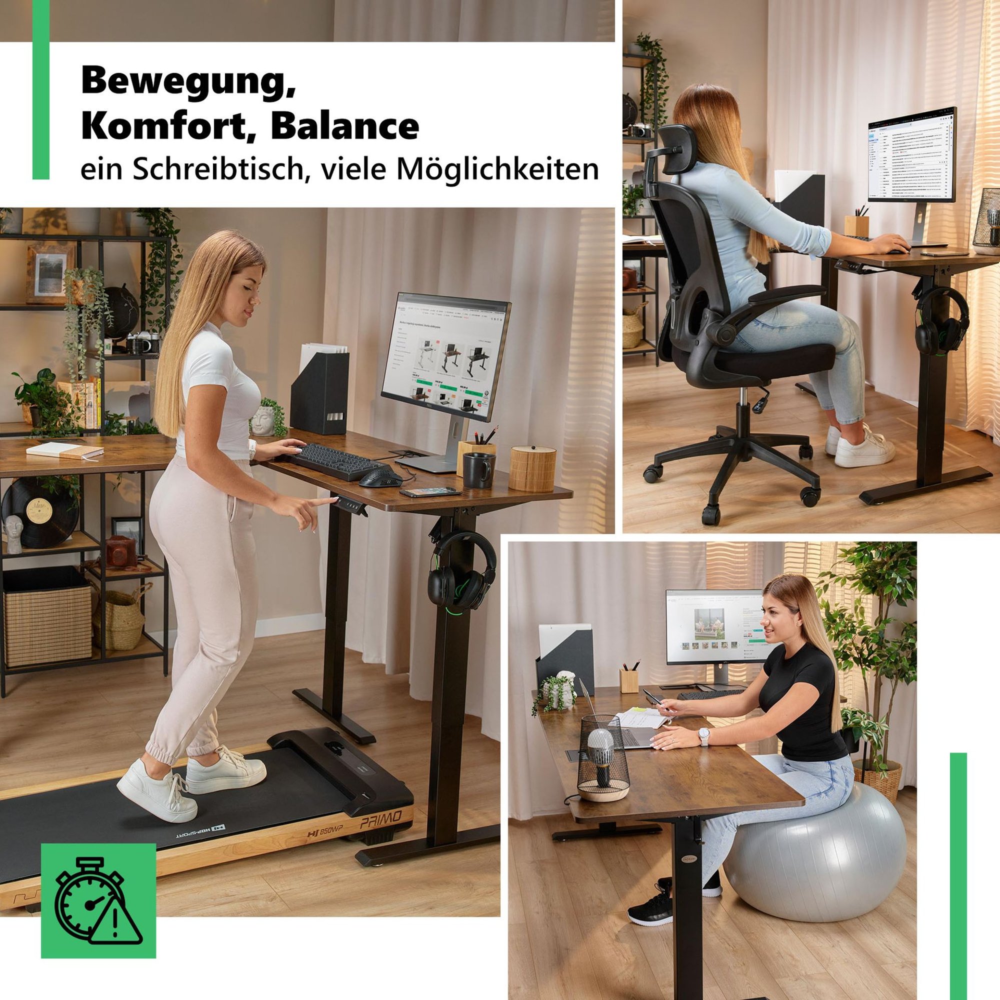 Höhenverstellung – Arbeit im Sitzen und Stehen