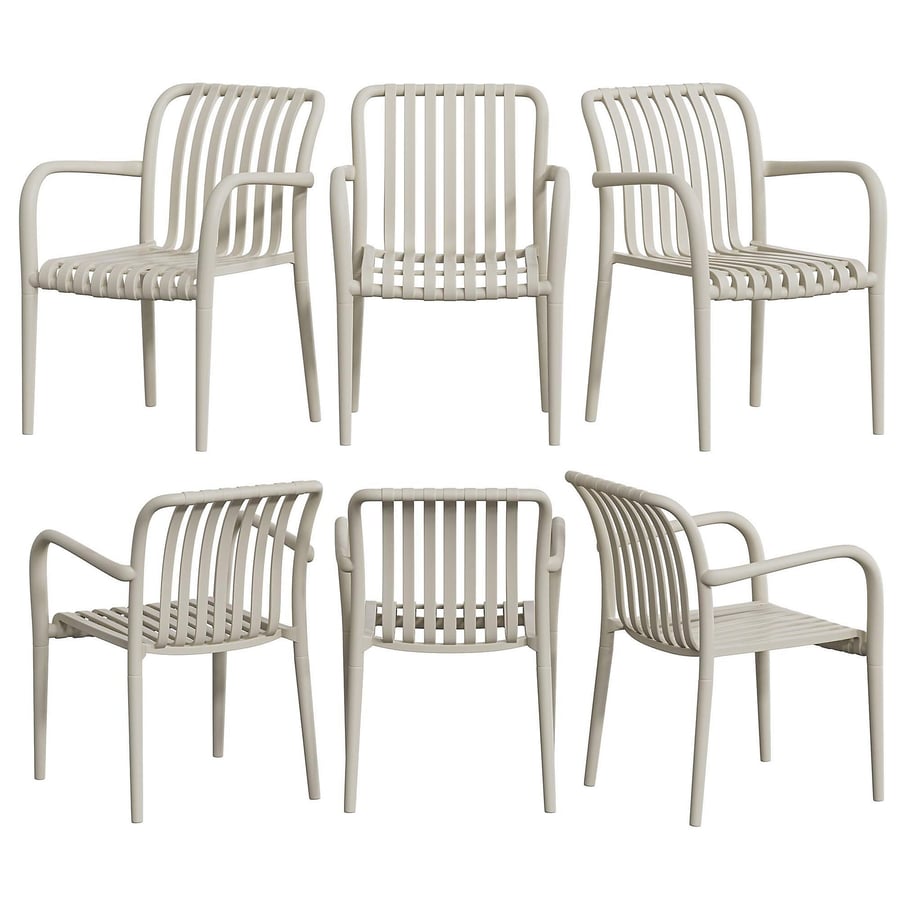 Zestaw 4 krzeseł ogrodowych CAR - 8