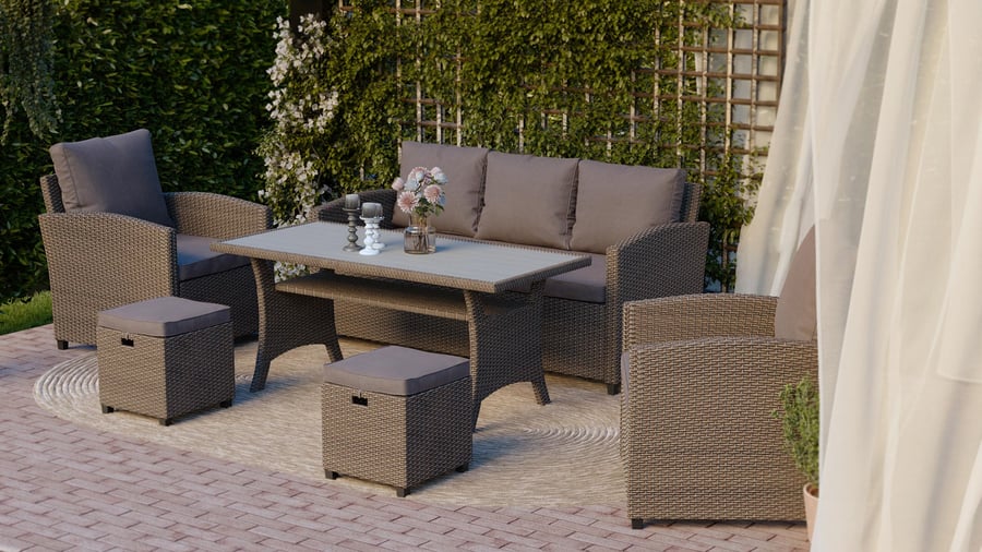 Gartenmöbel Set GENOVA grau/gra - 2