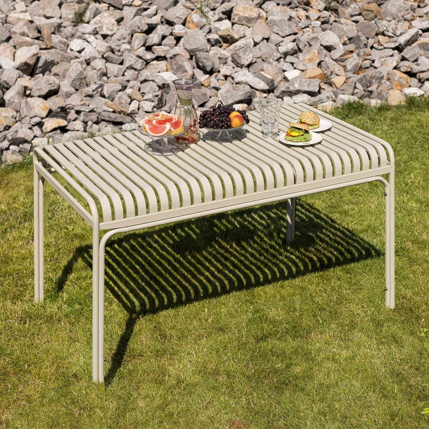Stół ogrodowy 130 x 80 cm Malio - Beżowy