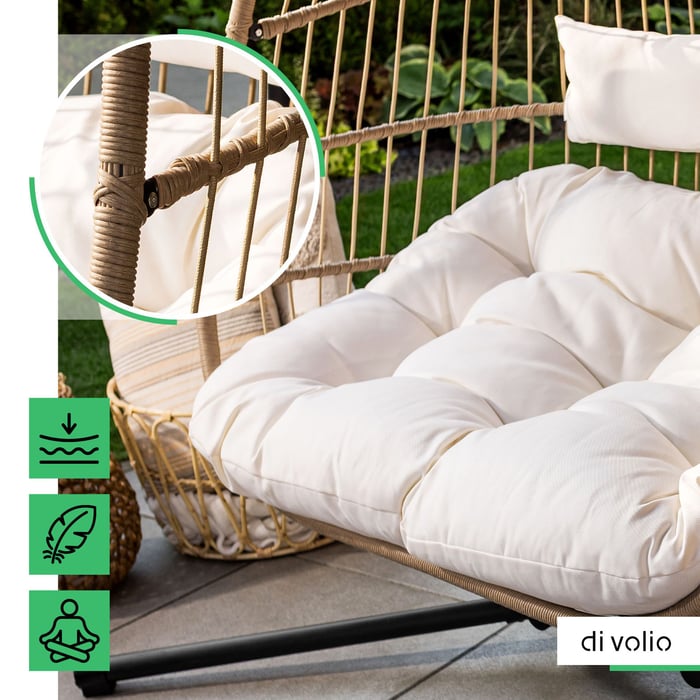 Fotel Rona to synonim wygody! Dwuosobowa, zaokrąglona leżanka z grubą poduchą pozwala na pełen relaks