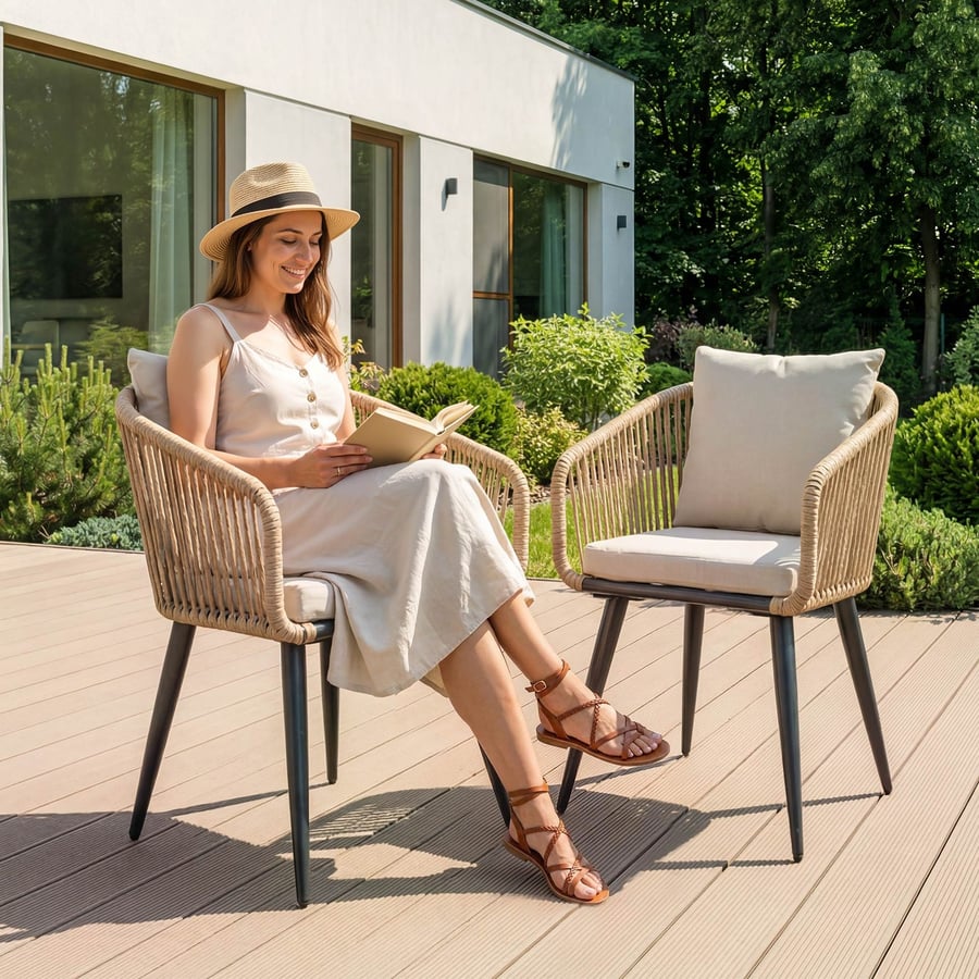 Zestaw 2 krzeseł ogrodowych NEM - 1