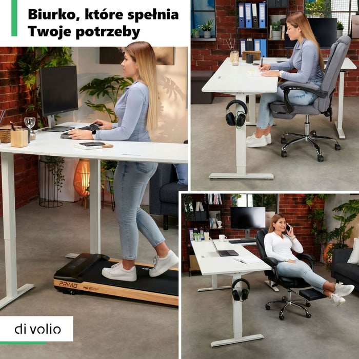 Model Trani to wszechstronne biurko, które łatwo dopasuje się do Twojego stylu pracy i przestrzeni
