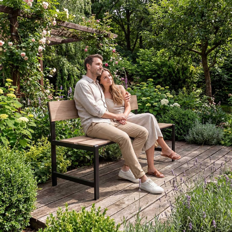 Ławka ogrodowa 130 cm ITRI DV-1 - 2