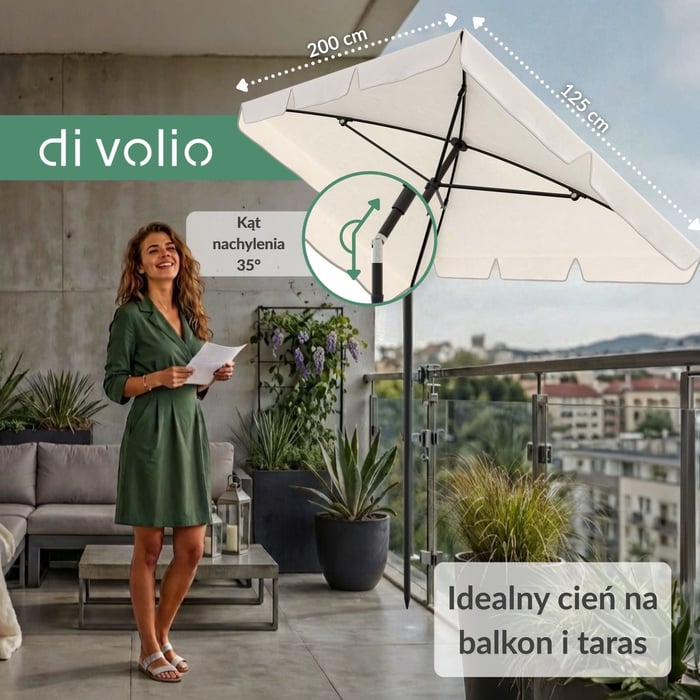 Parasol ogrodowy Ankona DV-148GU kremowa zapewnia skuteczną ochronę przed słońcem