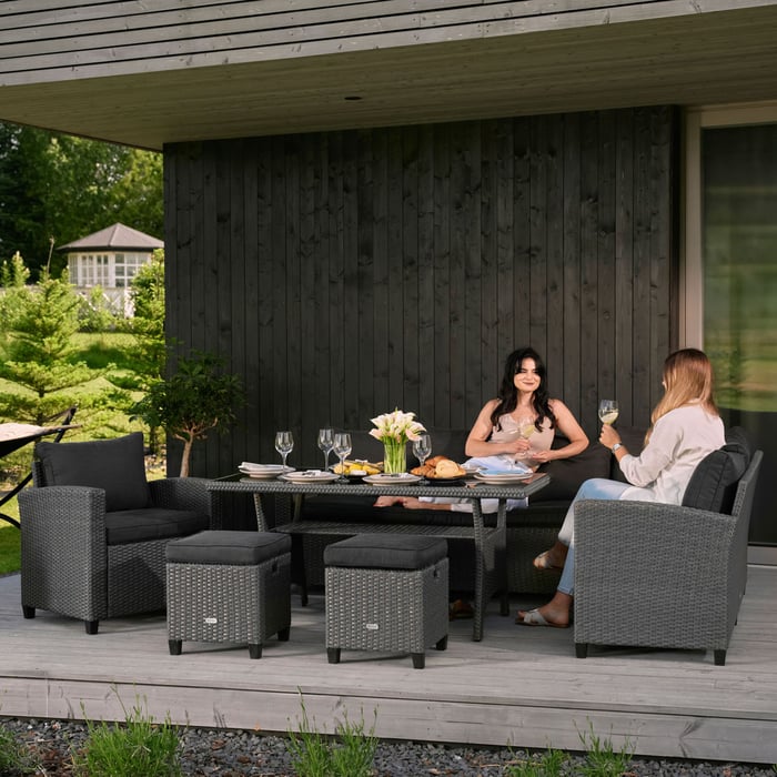 Meble ogrodowe marki di volio charakteryzują się solidnym wykonaniem oraz trwałością zastosowanych materiałów