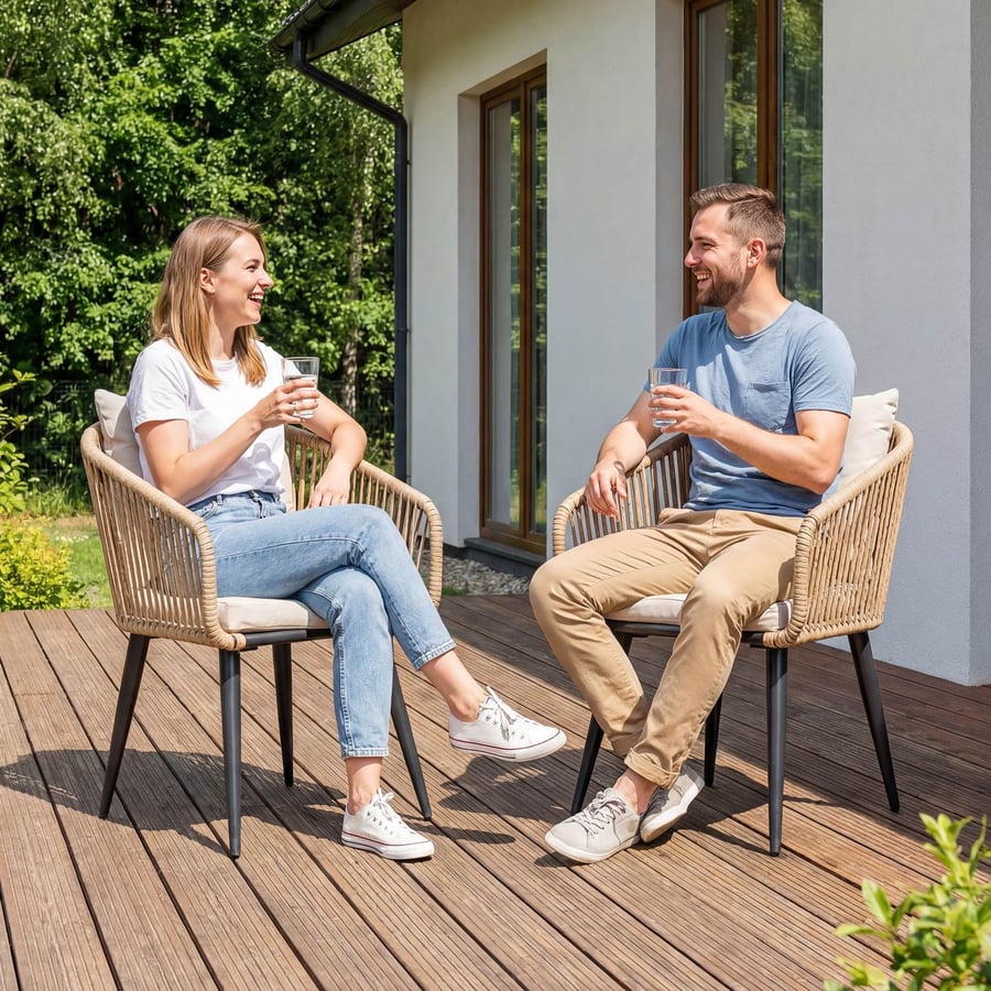 Zestaw 2 krzeseł ogrodowych NEM - 2