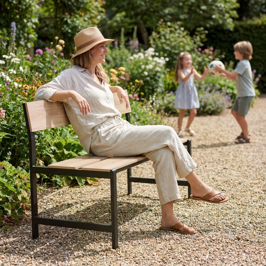 Ławka ogrodowa 130 cm ITRI DV-1 - 1