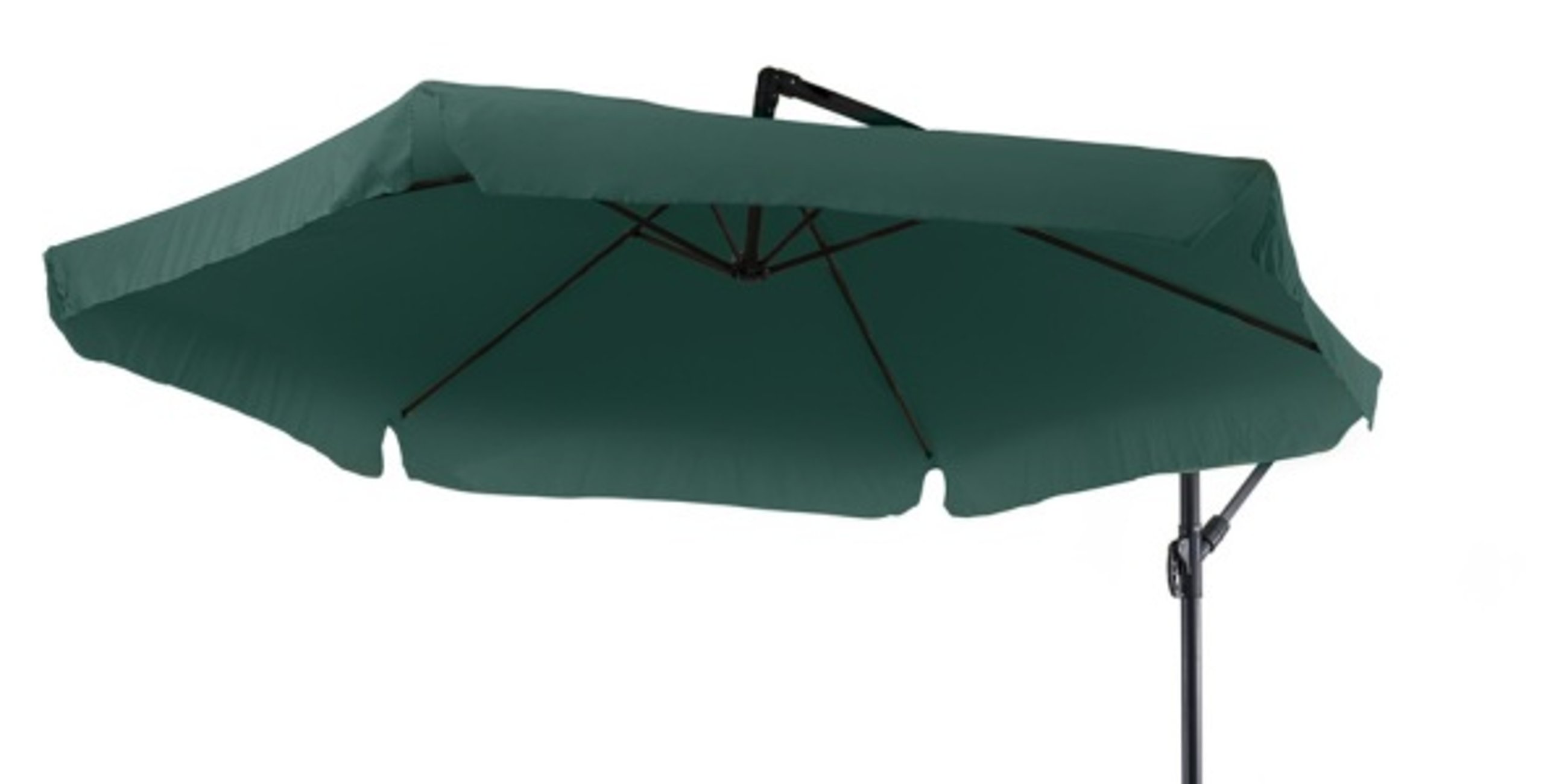 Poszycie parasola Empoli zielone wykonane jest z grubej poliestrowej tkaniny