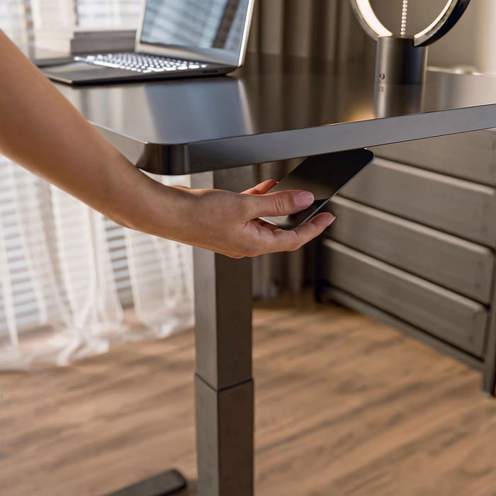 Biurko mobilne regulowane Blera DV-197OMD czarne zawsze wszędzie tam gdzie chcesz