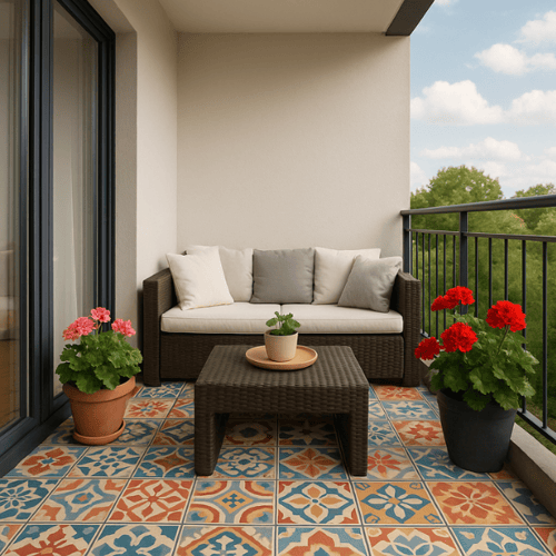 balkon płytki farba
