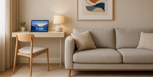 Biurko w salonie – pomysły na kącik biurowy w salonie