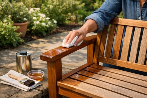Olejowanie mebli ogrodowych – kiedy, czym i jak zabezpieczyć meble ogrodowe