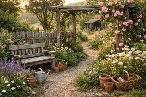 Ogród rustykalny – inspiracje i pomysły na wiejski ogród