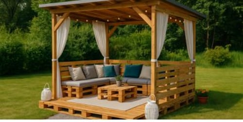 Altana z palet krok po kroku — prosta altana ogrodowa zrób to sam
