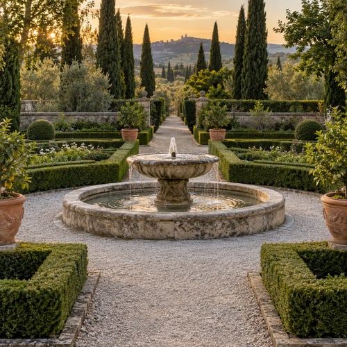 ogród włoski fontanna